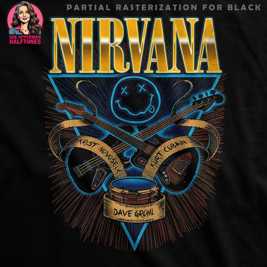 Nirvana Band Music Halftone T-Shirt Design - halftone PNG for T-shirts – Sue Opperman Halftones