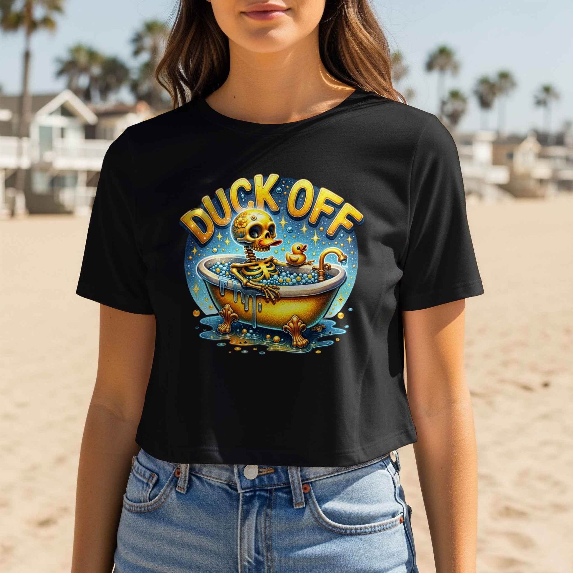 Duck Off Skeleton Bath Halftone T-Shirt Design Digital - halftone PNG for T-shirts – Sue Opperman Halftones
