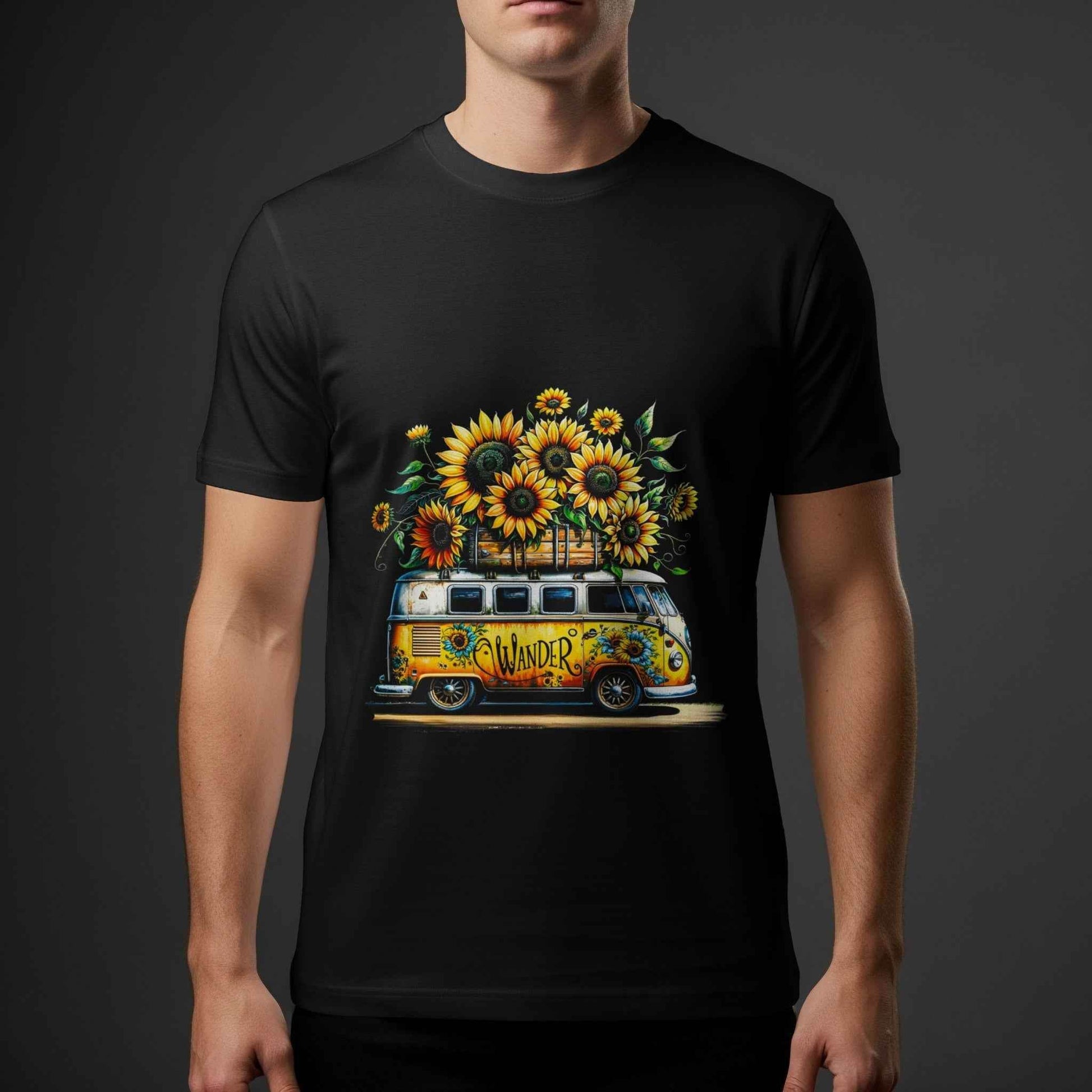 Floral Wander Bus Halftone T-Shirt Designs - halftone PNG for T-shirts – Sue Opperman Halftones
