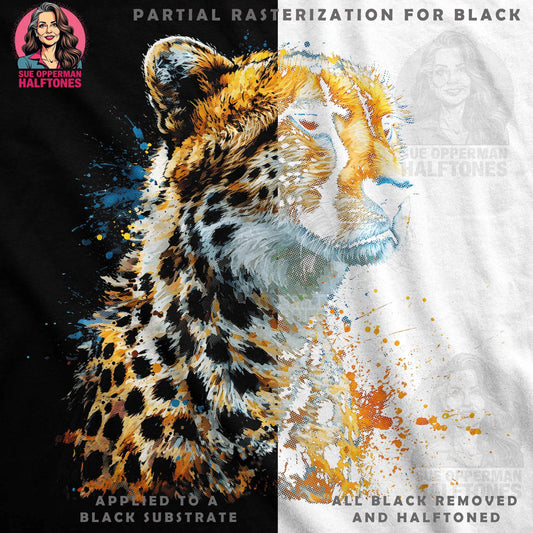 Animals Cheetah Portrait Artistic Halftone T-Shirt Designs - halftone PNG for T-shirts – Sue Opperman Halftones