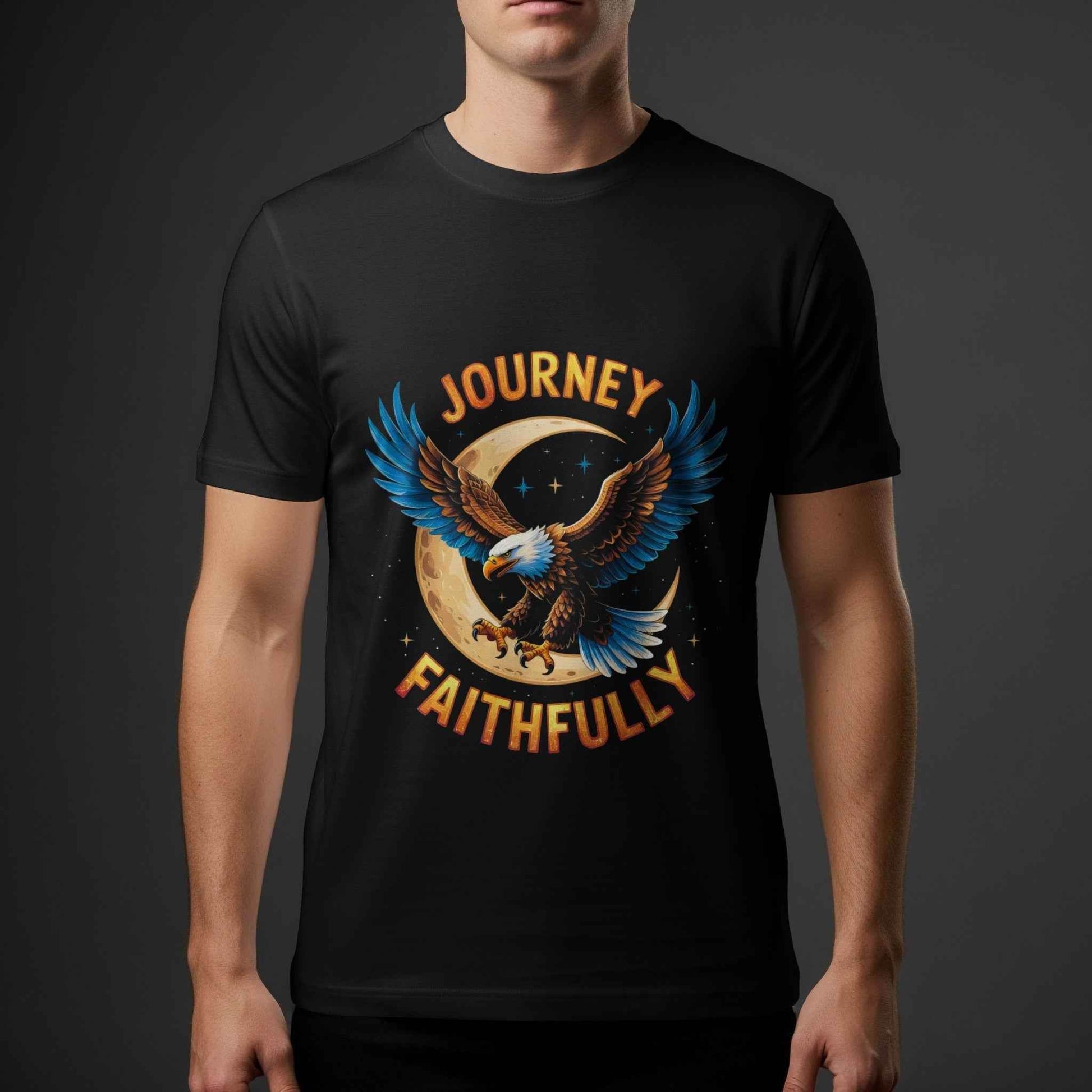 Eagle Journey Faithfully Halftoned T-Shirt Design - halftone PNG for T-shirts – Sue Opperman Halftones