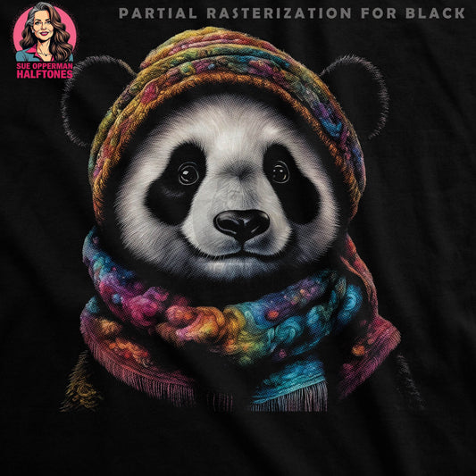 Colorful Panda Halftone T-Shirt Design - halftone PNG for T-shirts – Sue Opperman Halftones