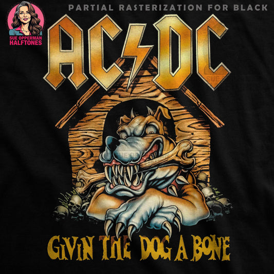 Animals Giving The Dog A Bone Halftoned T-Shirt Design - halftone PNG for T-shirts – Sue Opperman Halftones