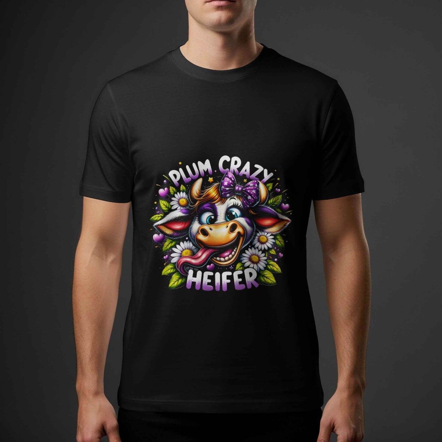 Animals Plum Crazy Heifer Halftone T-Shirt Designs - halftone PNG for T-shirts – Sue Opperman Halftones