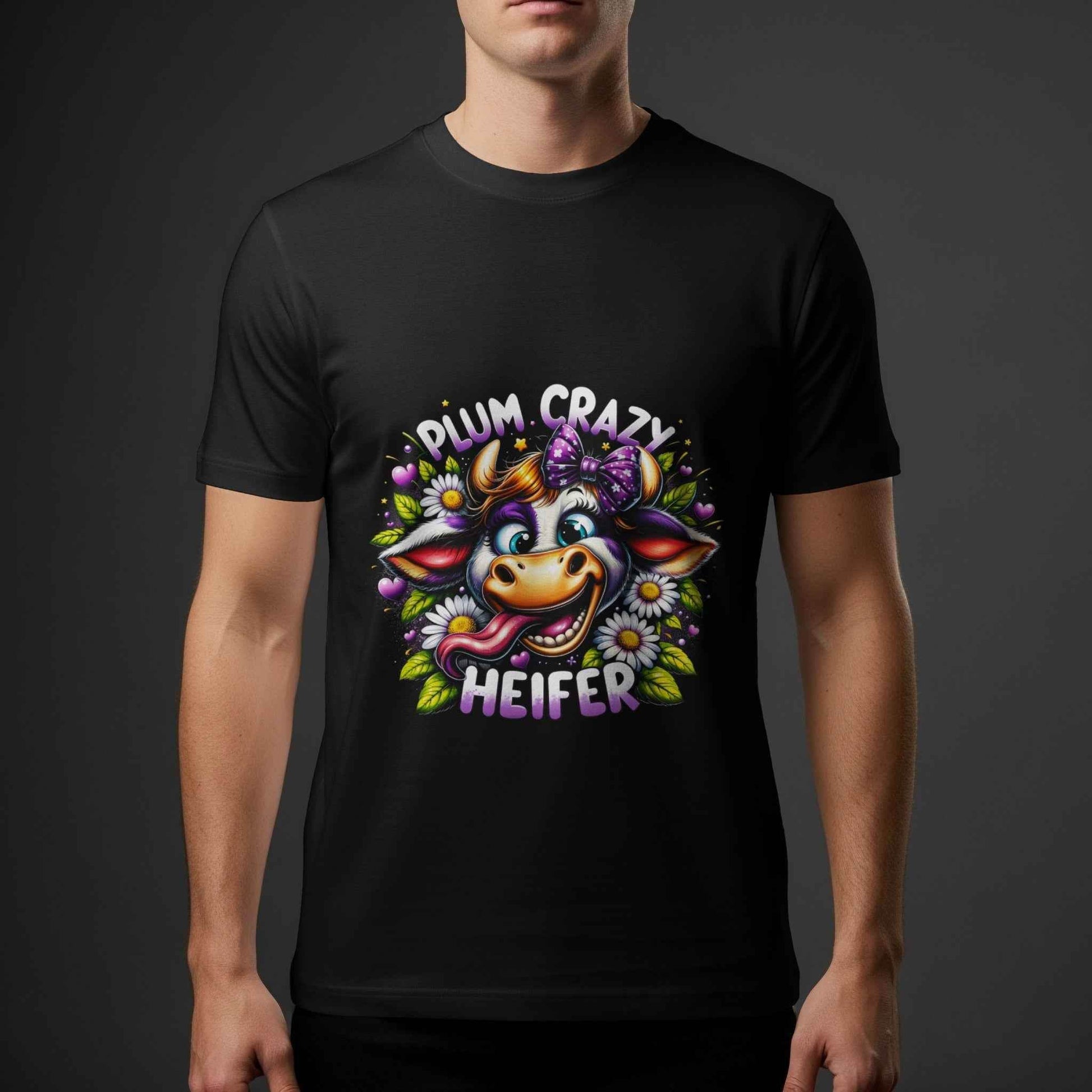 Animals Plum Crazy Heifer Halftone T-Shirt Designs - halftone PNG for T-shirts – Sue Opperman Halftones