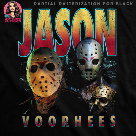 Halloween Jason Voorhees Halftone T-Shirt Design - halftone PNG for T-shirts – Sue Opperman Halftones