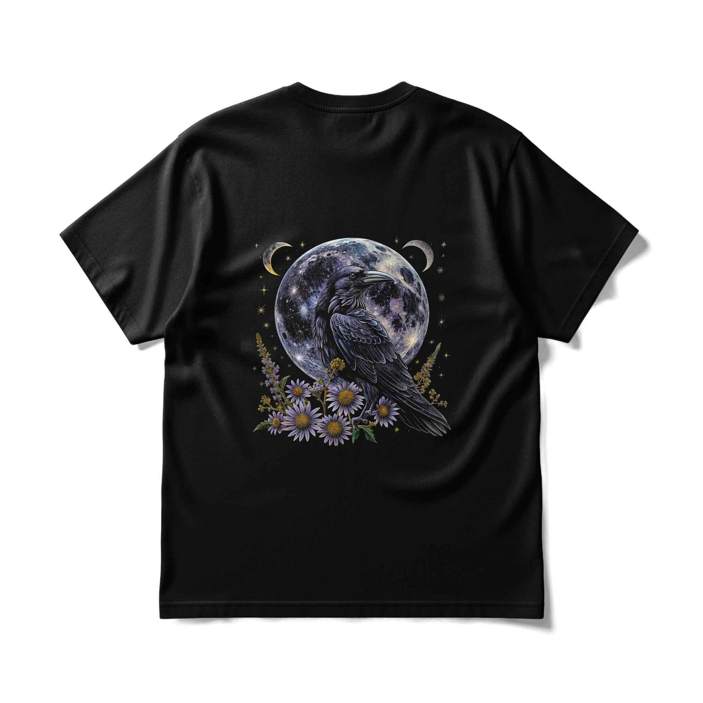 Gothic Raven with Moon Halftone Digital Halftoned T-Shirt Design - halftone PNG for T-shirts – Sue Opperman Halftones