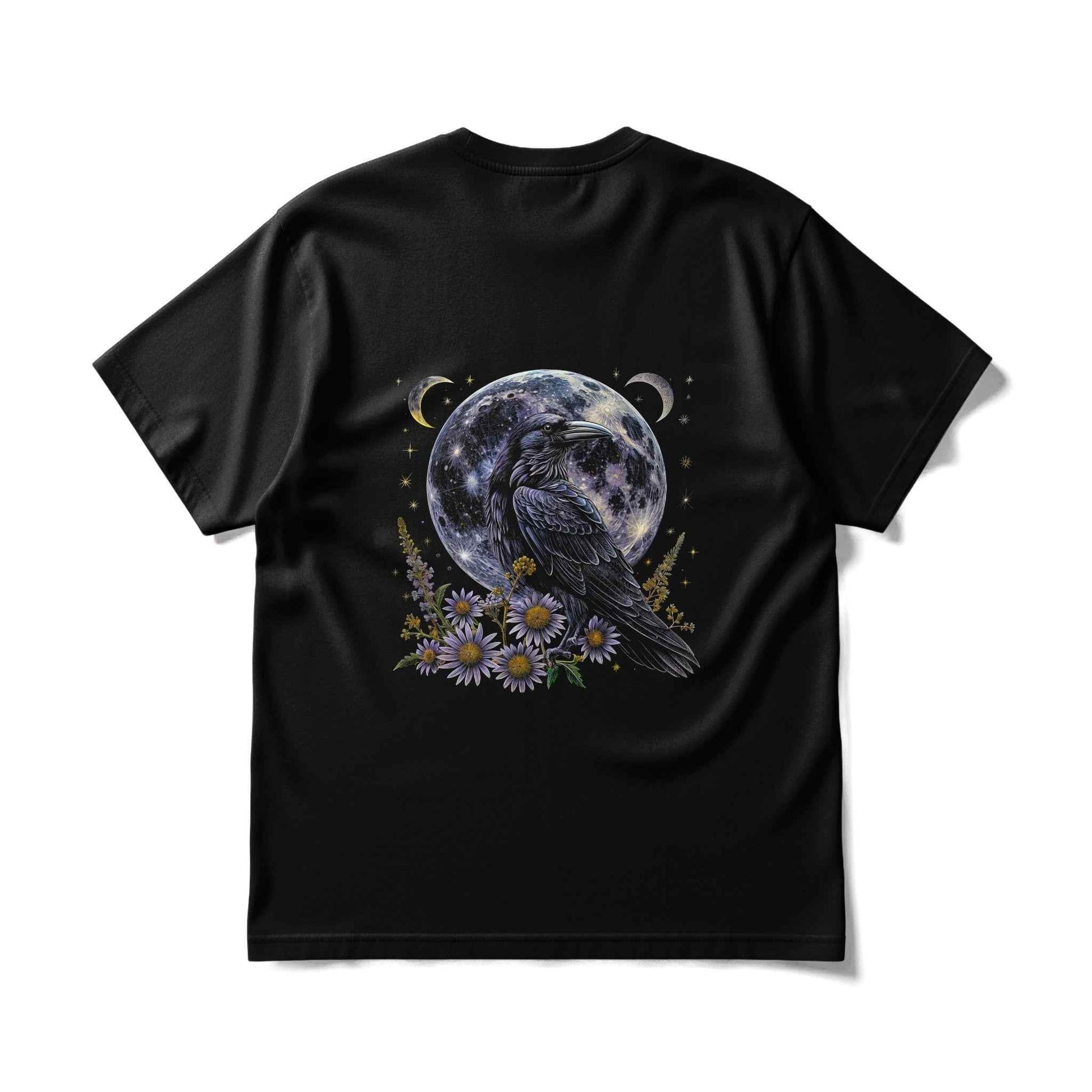 Gothic Raven with Moon Halftone Digital Halftoned T-Shirt Design - halftone PNG for T-shirts – Sue Opperman Halftones