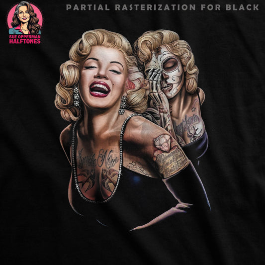 Celebrities Marilyn Monroe Halftone T-Shirt Design - halftone PNG for T-shirts – Sue Opperman Halftones