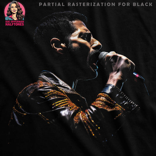 Freddy Mercury Halftone T-Shirt Design - halftone PNG for T-shirts – Sue Opperman Halftones