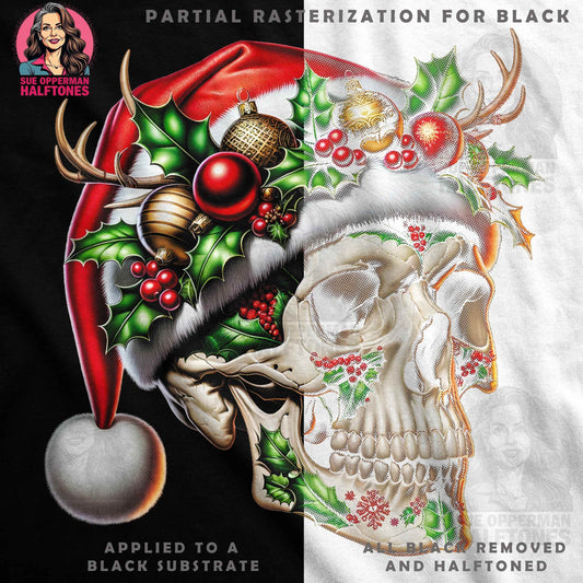 Christmas Skull Halftone T-Shirt Designs - halftone PNG for T-shirts – Sue Opperman Halftones