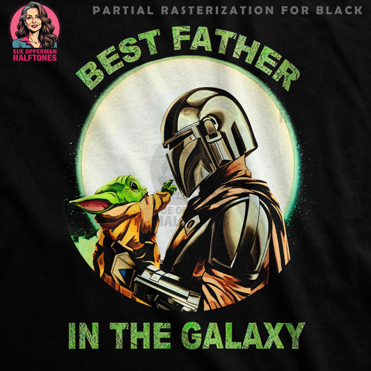 Father's Day Mandalorian Halftone T-Shirt Design - halftone PNG for T-shirts – Sue Opperman Halftones