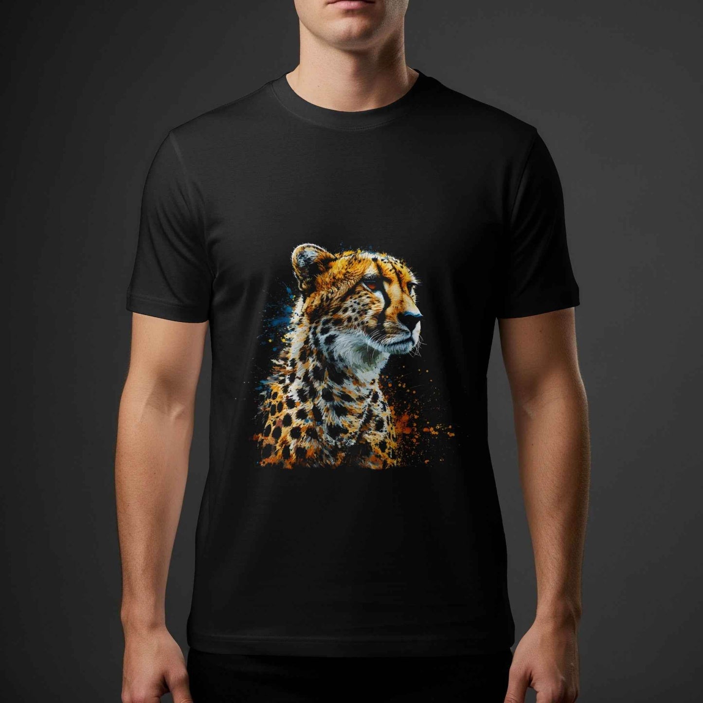 Animals Cheetah Portrait Artistic Halftone T-Shirt Designs - halftone PNG for T-shirts – Sue Opperman Halftones