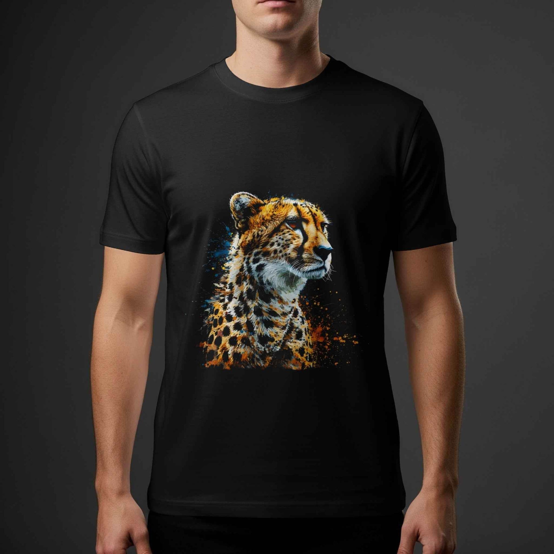 Animals Cheetah Portrait Artistic Halftone T-Shirt Designs - halftone PNG for T-shirts – Sue Opperman Halftones