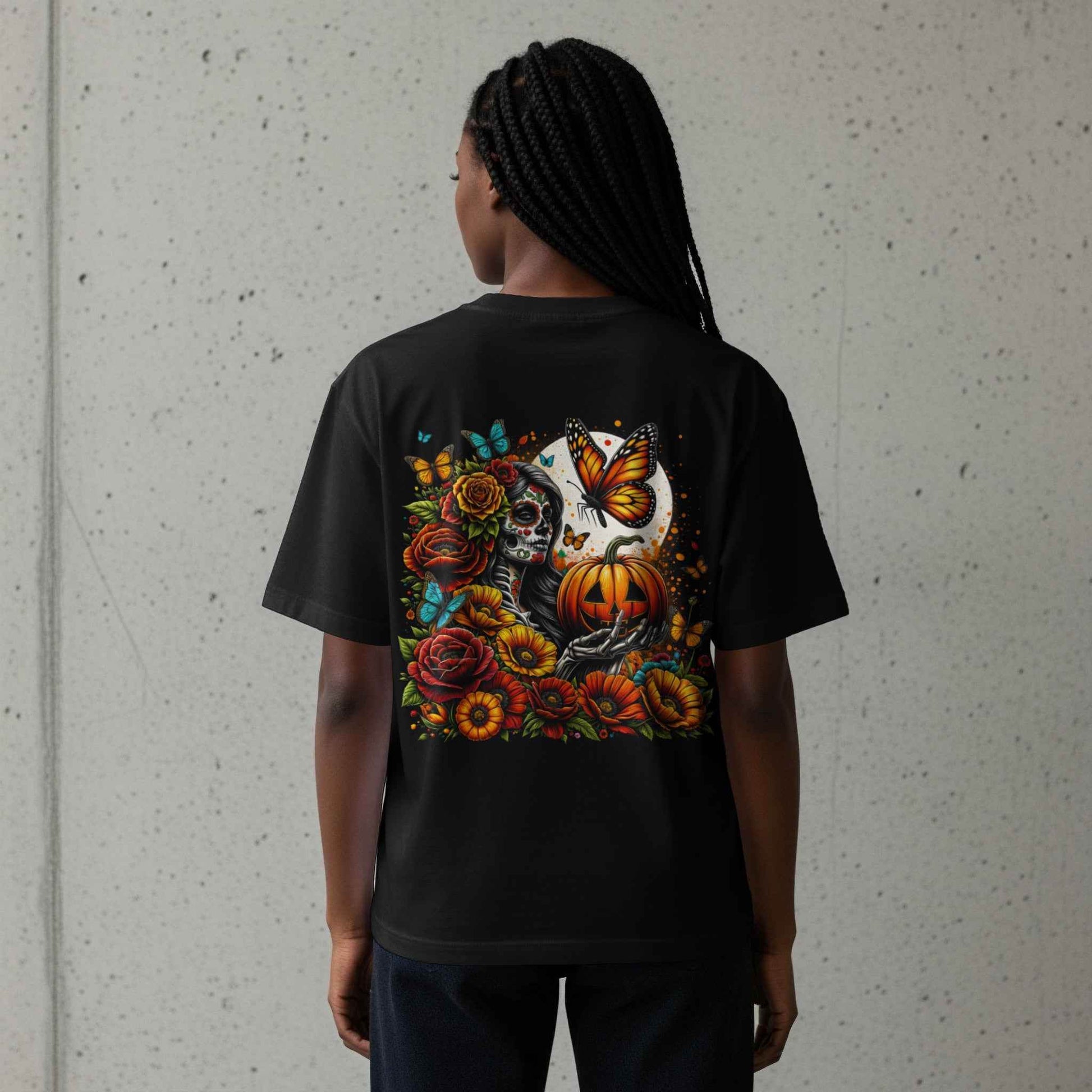 Sugar Skull Halloween Pumpkin Halftone T-Shirt Design Digital - halftone PNG for T-shirts – Sue Opperman Halftones