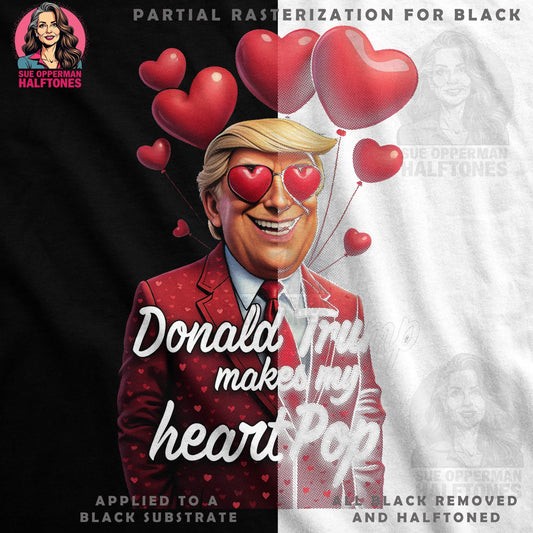 Valentines Donald Trump Halftone T-Shirt Design - halftone PNG for T-shirts – Sue Opperman Halftones