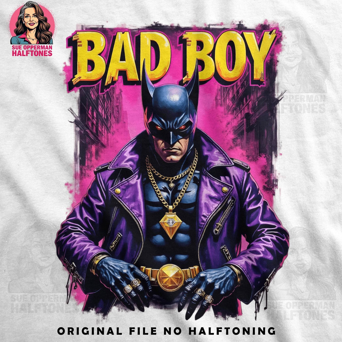 Bad Boy Pop Art Superhero Character Universal Print Bundle - halftone PNG for T-shirts – Sue Opperman Halftones