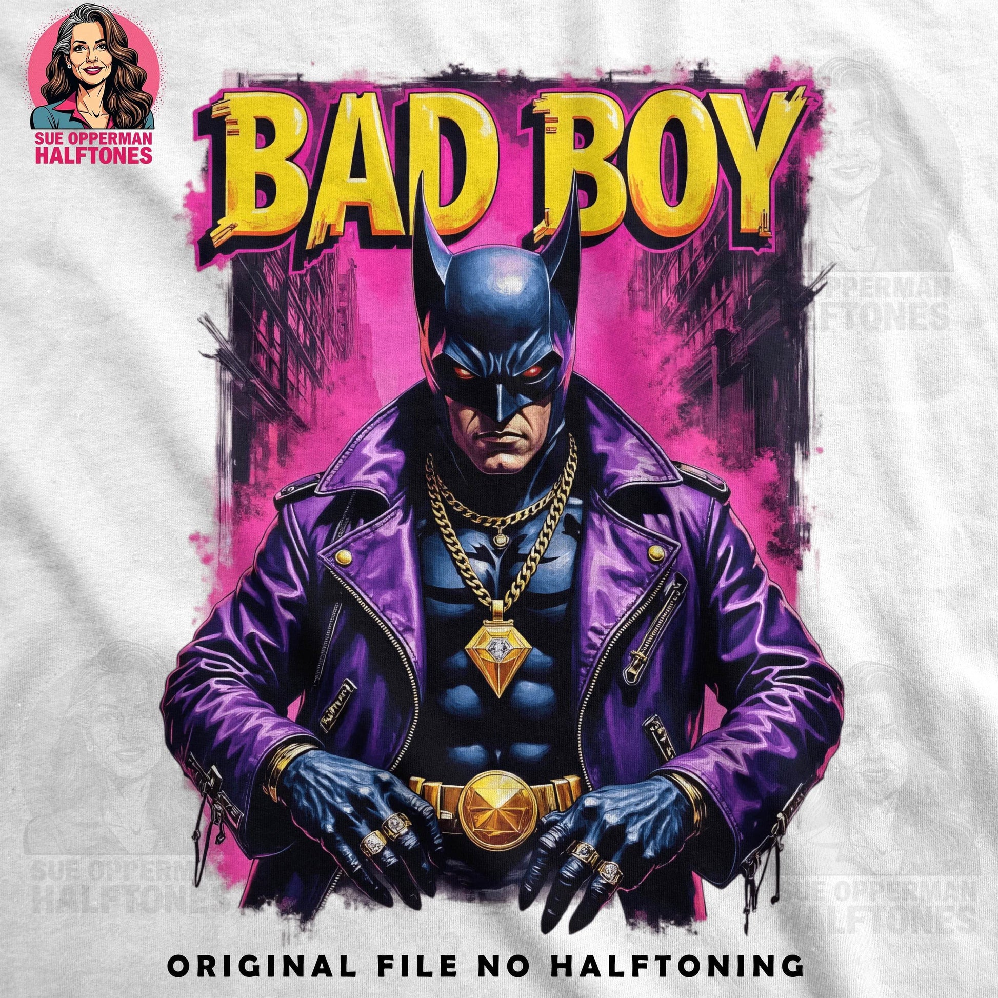 Bad Boy Pop Art Superhero Character Universal Print Bundle - halftone PNG for T-shirts – Sue Opperman Halftones