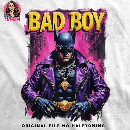 Bad Boy Pop Art Superhero Character Universal Print Bundle - halftone PNG for T-shirts – Sue Opperman Halftones