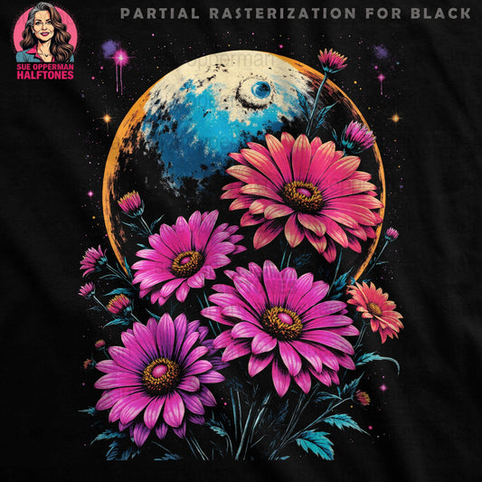 Flowers Garden Halftone T-Shirt Design Digital - halftone PNG for T-shirts – Sue Opperman Halftones