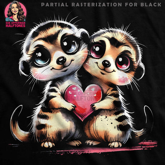 Valentines Animals Heart Halftone T-Shirt Design - halftone PNG for T-shirts – Sue Opperman Halftones