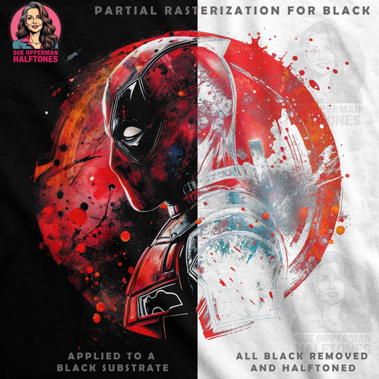 Deadpool Halftoned T-Shirt Design - halftone PNG for T-shirts – Sue Opperman Halftones