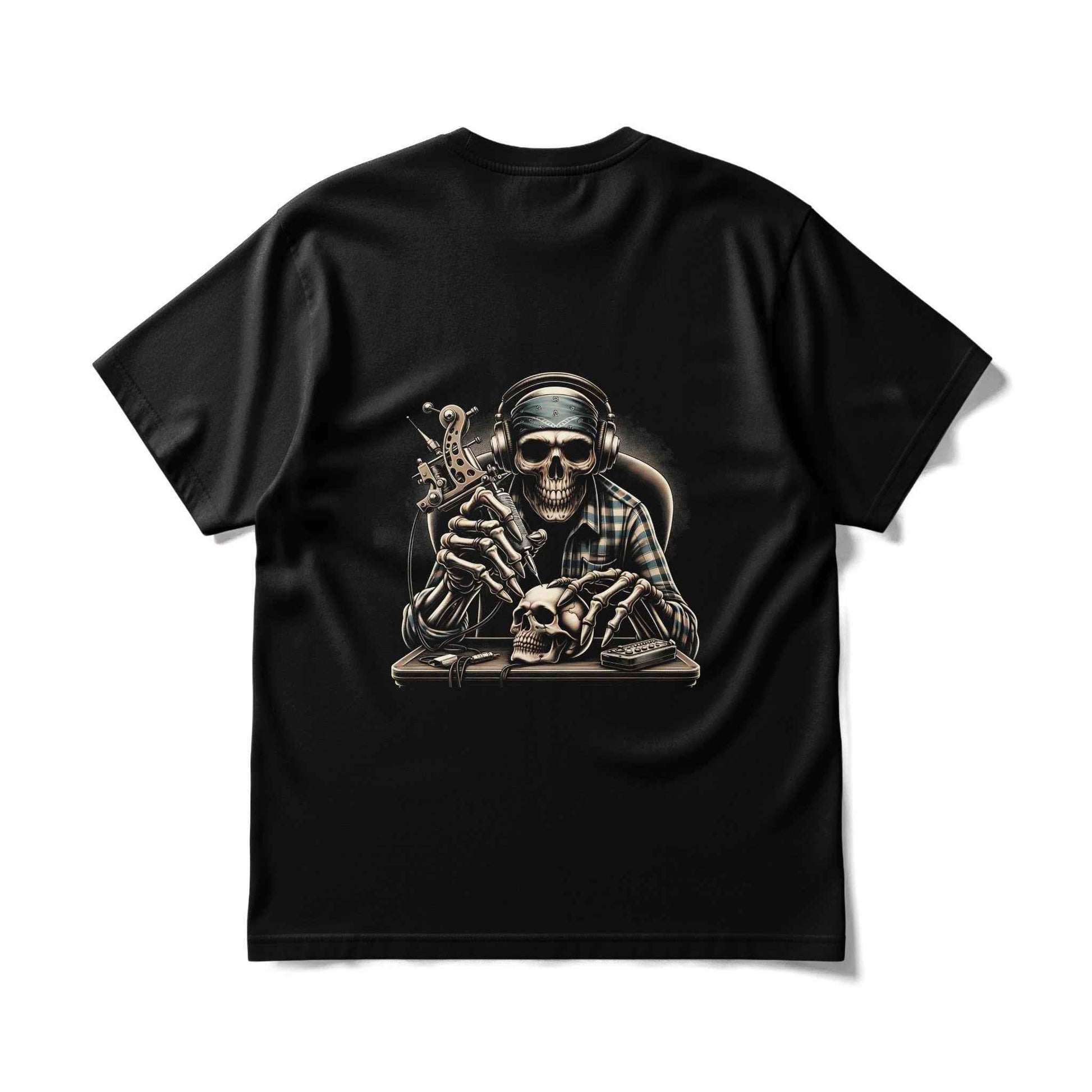 Day of the Dead Tattoo Artist Halftone T-Shirt Design - halftone PNG for T-shirts – Sue Opperman Halftones