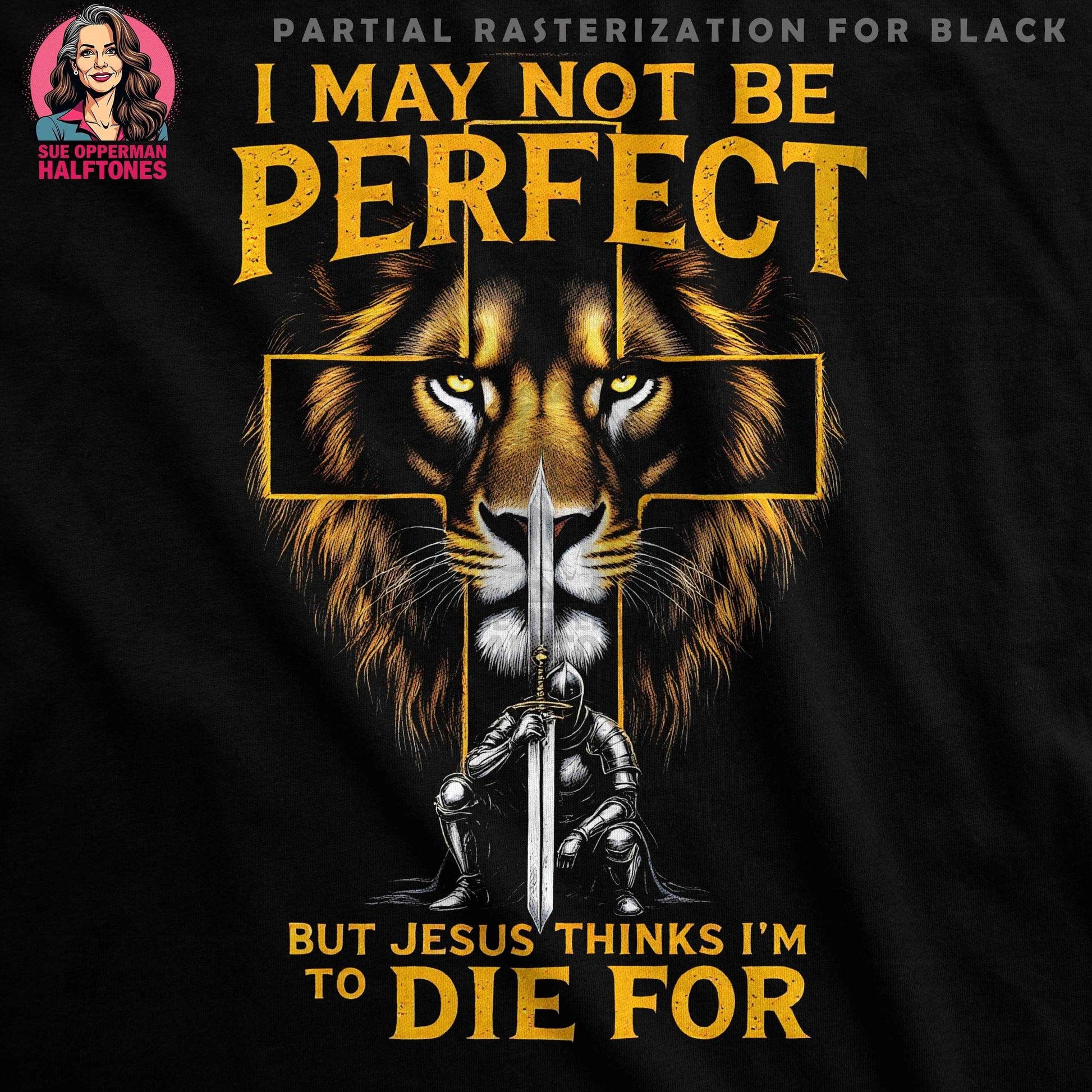 Lion Knight Halftone T-Shirt Design - halftone PNG for T-shirts – Sue Opperman Halftones