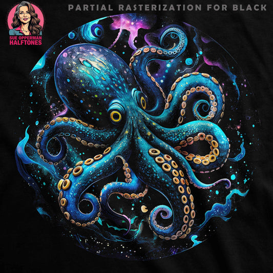 Octopus Watercolor Halftone T-Shirt Design - halftone PNG for T-shirts – Sue Opperman Halftones