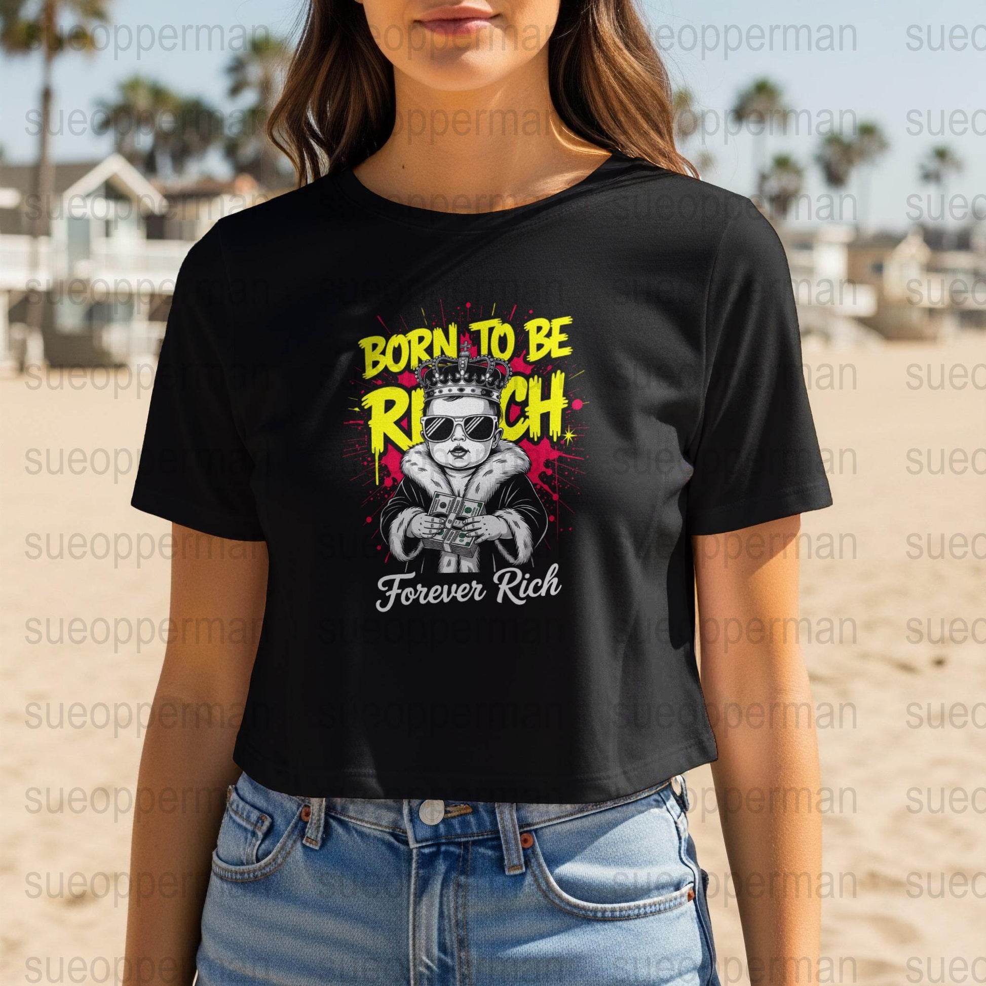 Baby Rich Halftone T-Shirt Design Digital - halftone PNG for T-shirts – Sue Opperman Halftones
