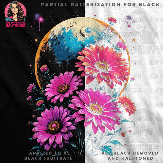 Flowers Garden Halftone T-Shirt Design Digital - halftone PNG for T-shirts – Sue Opperman Halftones