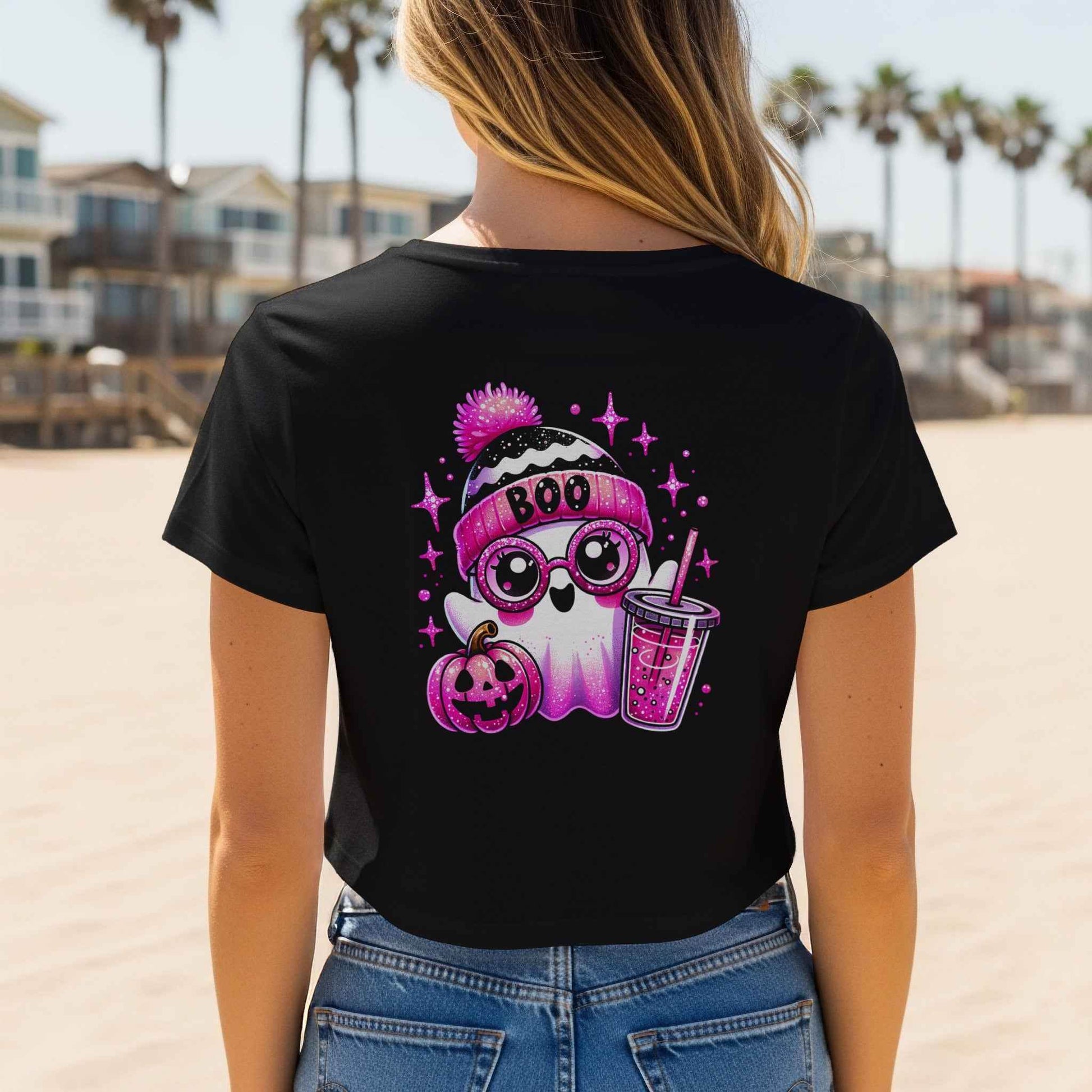 Cute Halloween Ghost Halftone T-Shirt Design - halftone PNG for T-shirts – Sue Opperman Halftones