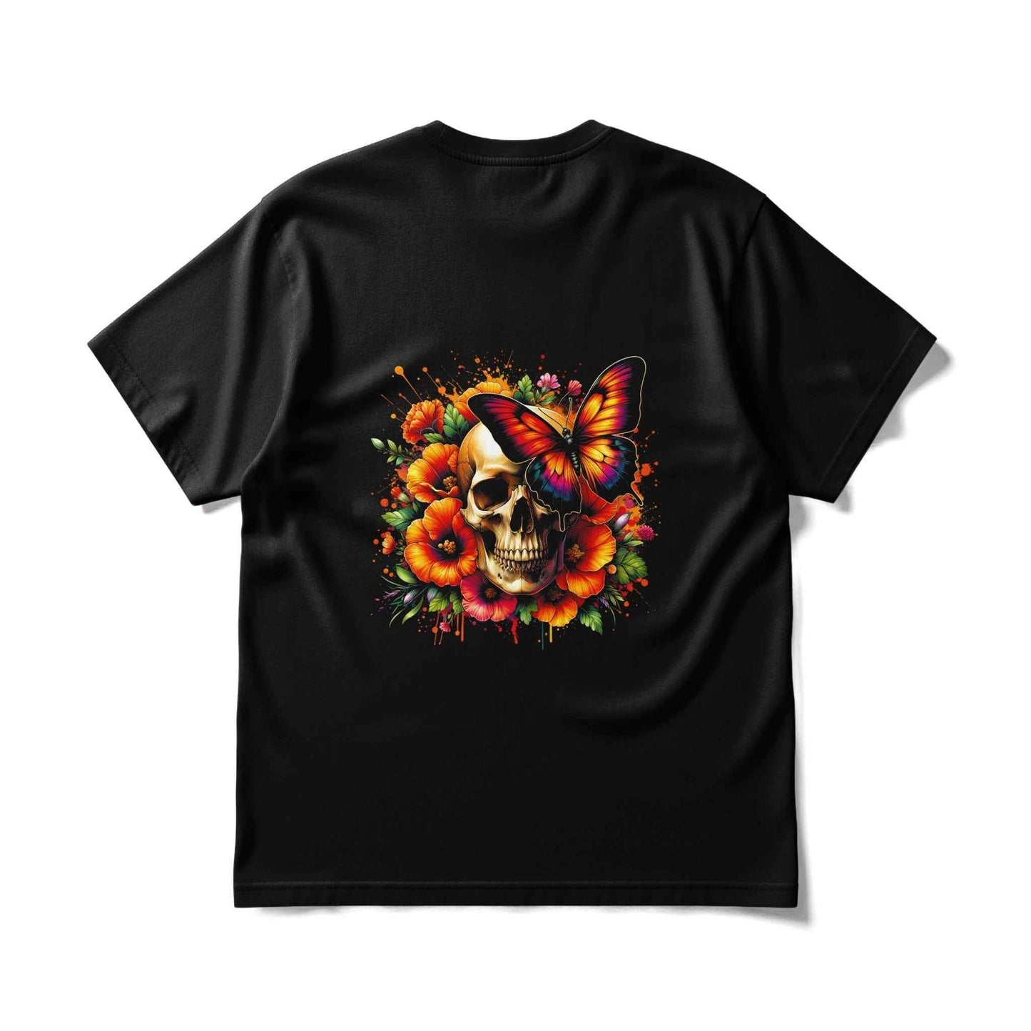 Skull Flowers Butterfly Halftone T-Shirt Design - halftone PNG for T-shirts – Sue Opperman Halftones