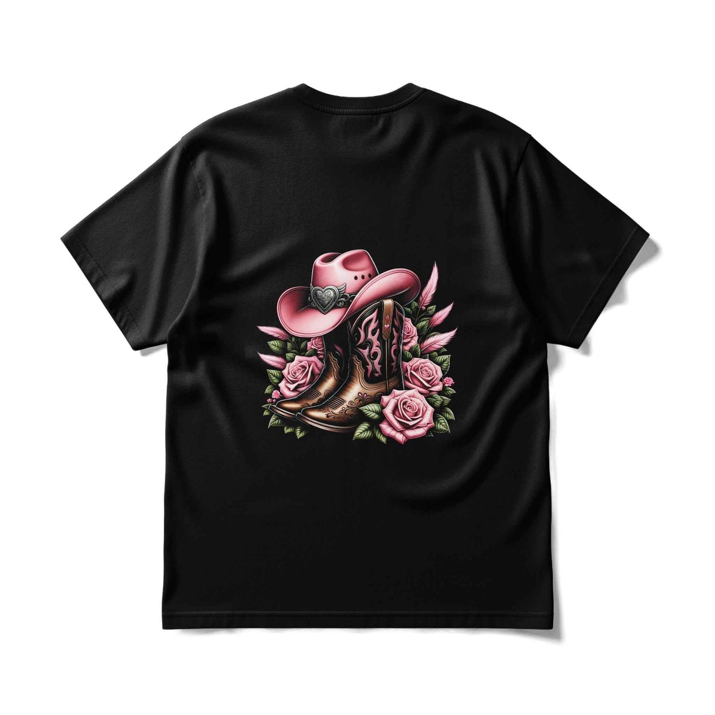 Cowboy Boots Roses Feather Design Halftone T-Shirt Design - halftone PNG for T-shirts – Sue Opperman Halftones