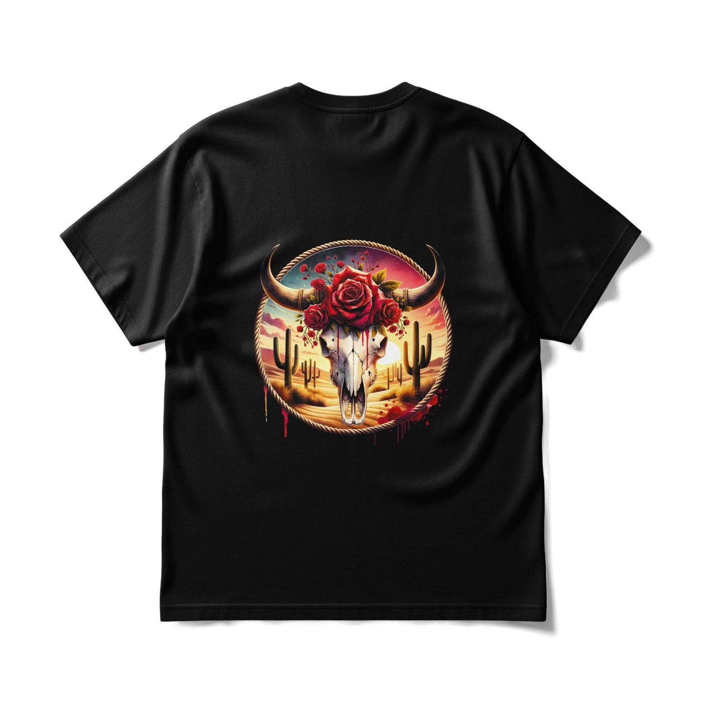 Skull in Desert Landscape Floral Touch Universal Print Bundle - halftone PNG for T-shirts – Sue Opperman Halftones