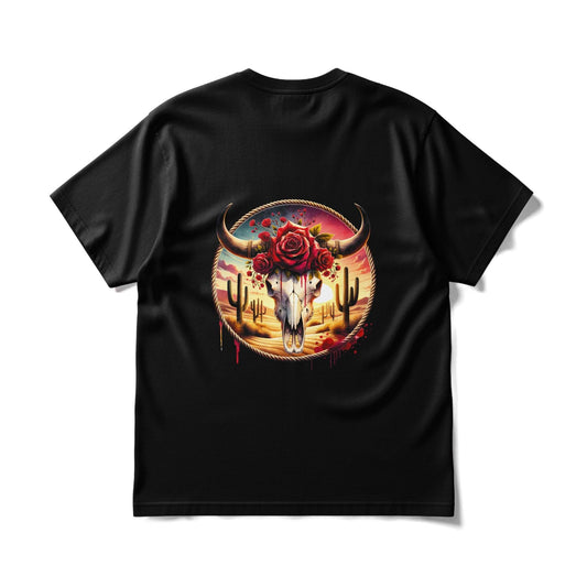Skull in Desert Landscape Floral Touch Universal Print Bundle - halftone PNG for T-shirts – Sue Opperman Halftones
