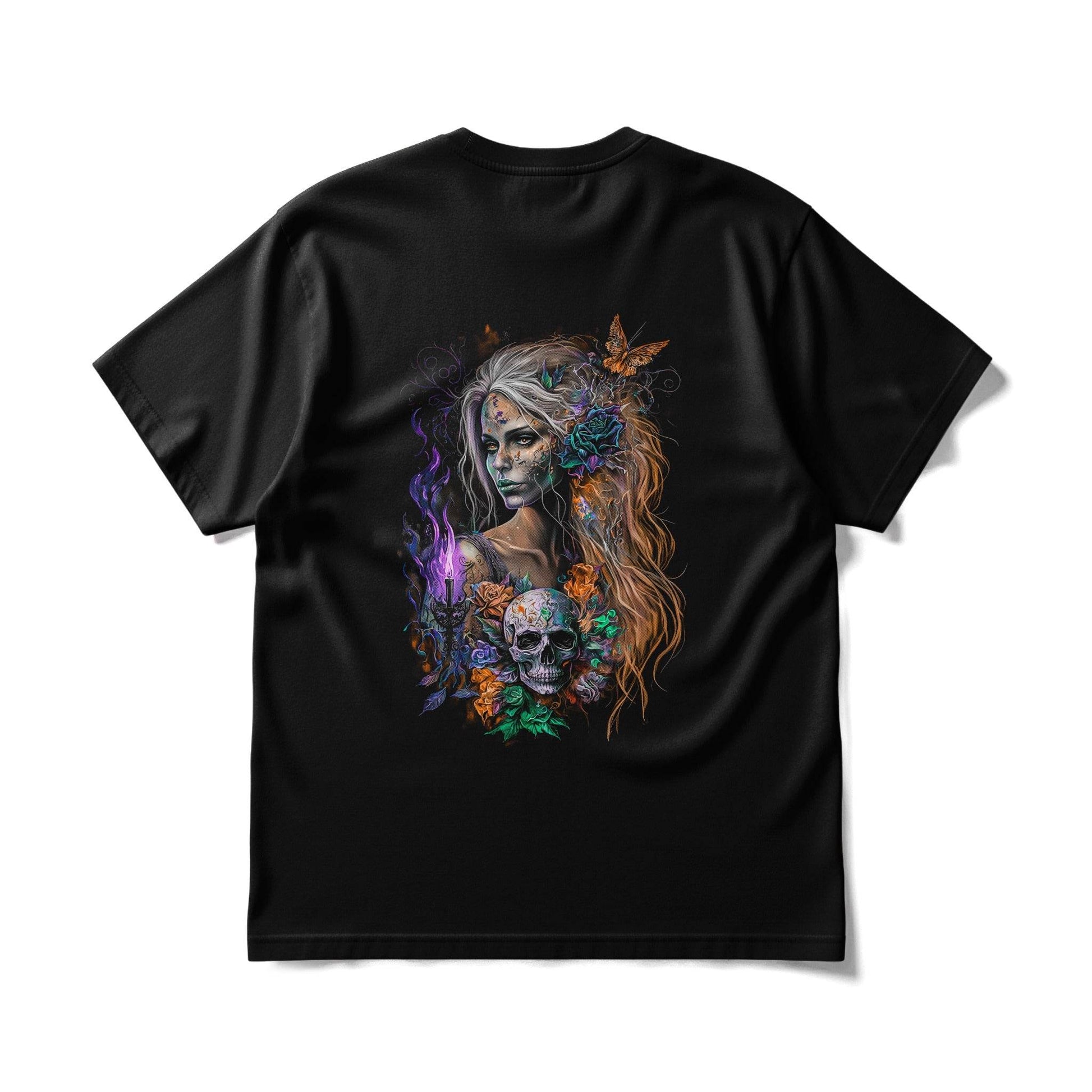 Skull Lady with Roses Halftone T-Shirt Design - halftone PNG for T-shirts – Sue Opperman Halftones