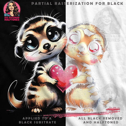 Valentines Animals Heart Halftone T-Shirt Design - halftone PNG for T-shirts – Sue Opperman Halftones