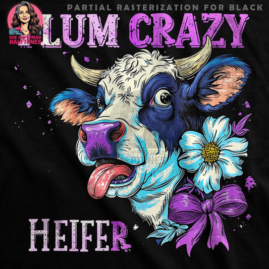 Animals Heifer Plum Crazy Halftone T-Shirt Designs - halftone PNG for T-shirts – Sue Opperman Halftones