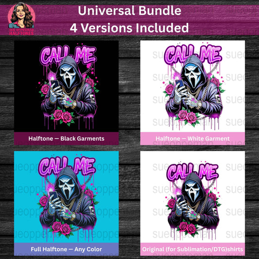 Call Me Universal Print Bundle - halftone PNG for T-shirts – Sue Opperman Halftones