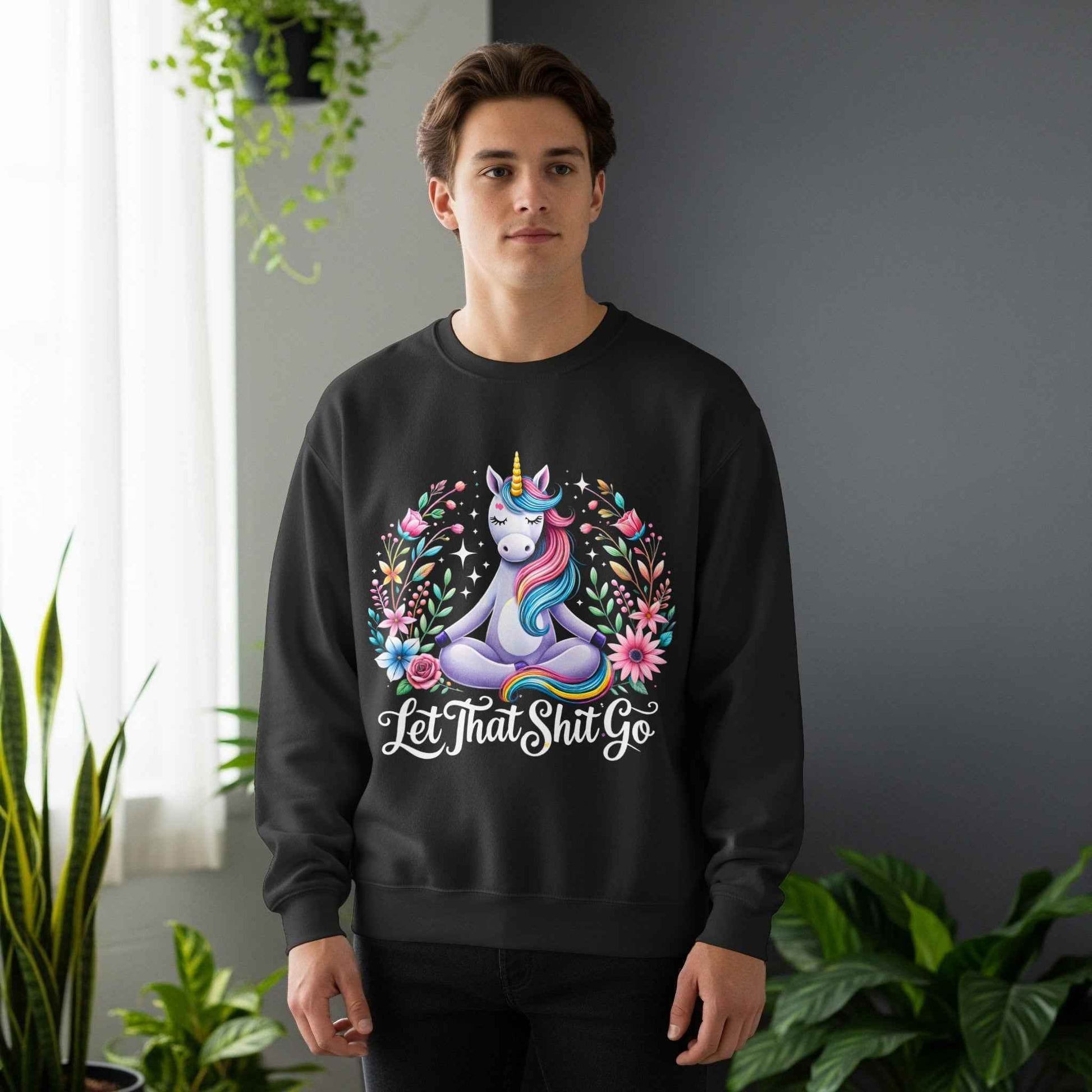 Unicorn Meditation Let That Shit Go Digital Halftone T-Shirt Design - halftone PNG for T-shirts – Sue Opperman Halftones