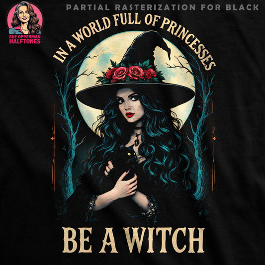 Witch Halftone T-Shirt Design - halftone PNG for T-shirts – Sue Opperman Halftones