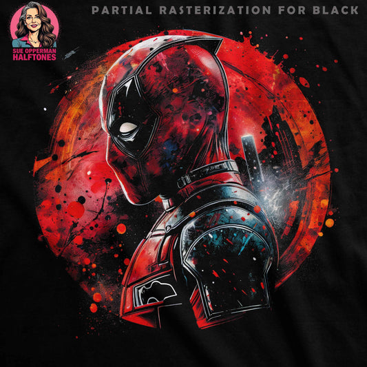 Deadpool Halftoned T-Shirt Design - halftone PNG for T-shirts – Sue Opperman Halftones
