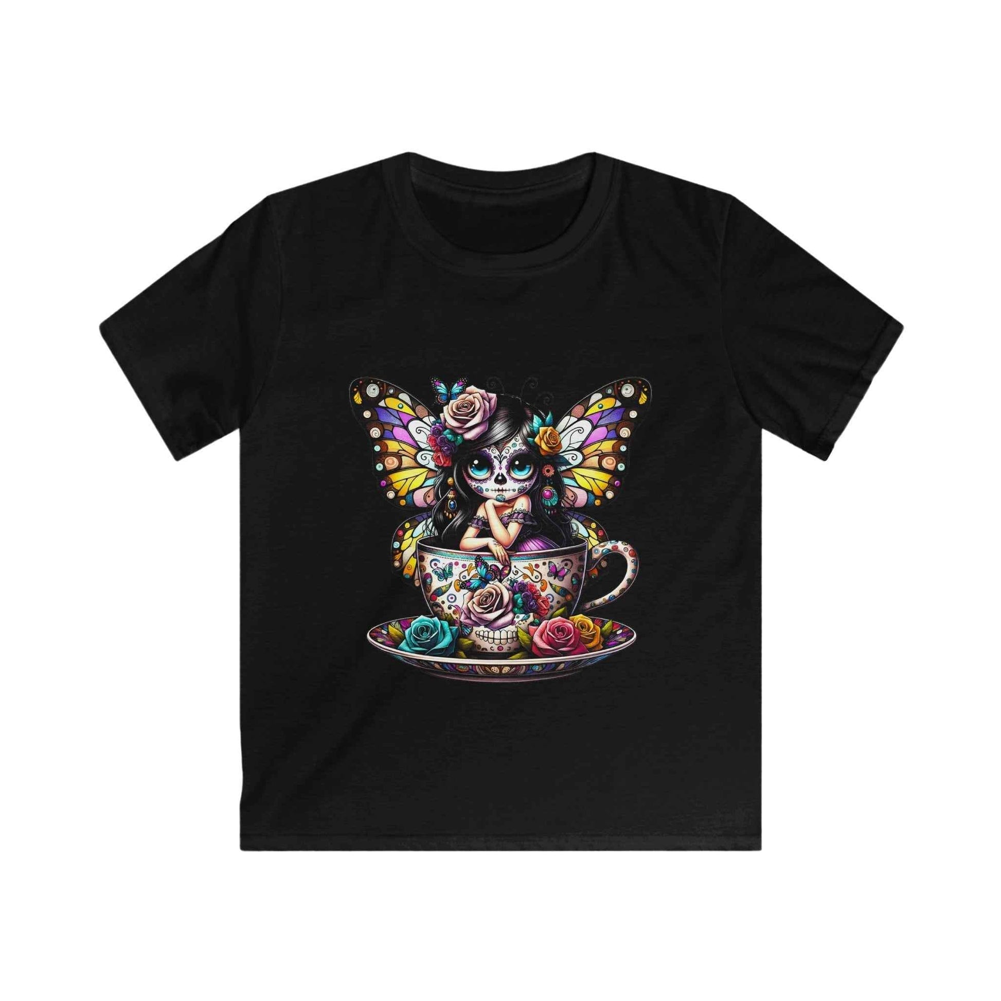 Whimsical Day of the Dead Fairy Halftone T-Shirt Design - halftone PNG for T-shirts – Sue Opperman Halftones