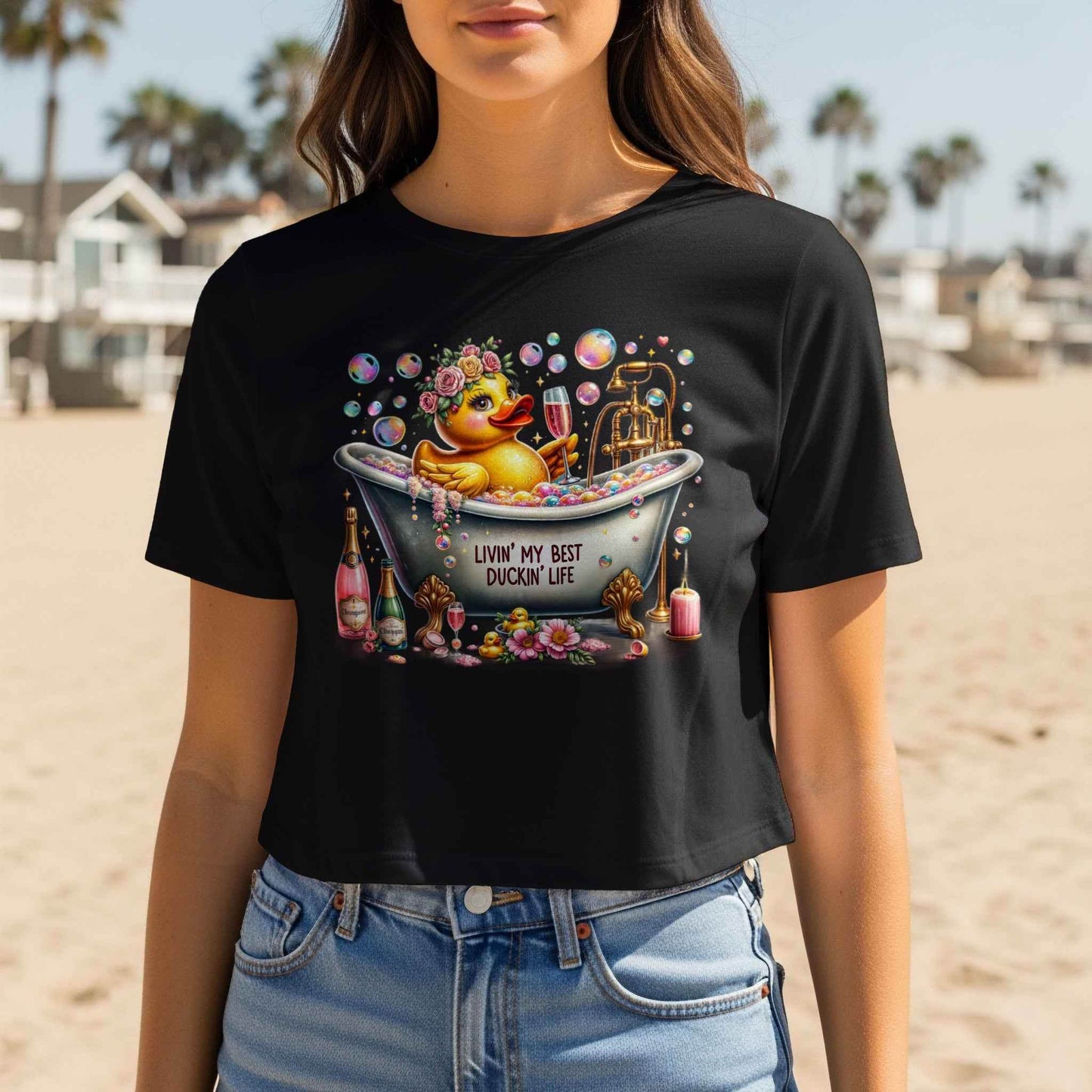 Duck In Bathtub Halftone T-Shirt Design Digital - halftone PNG for T-shirts – Sue Opperman Halftones