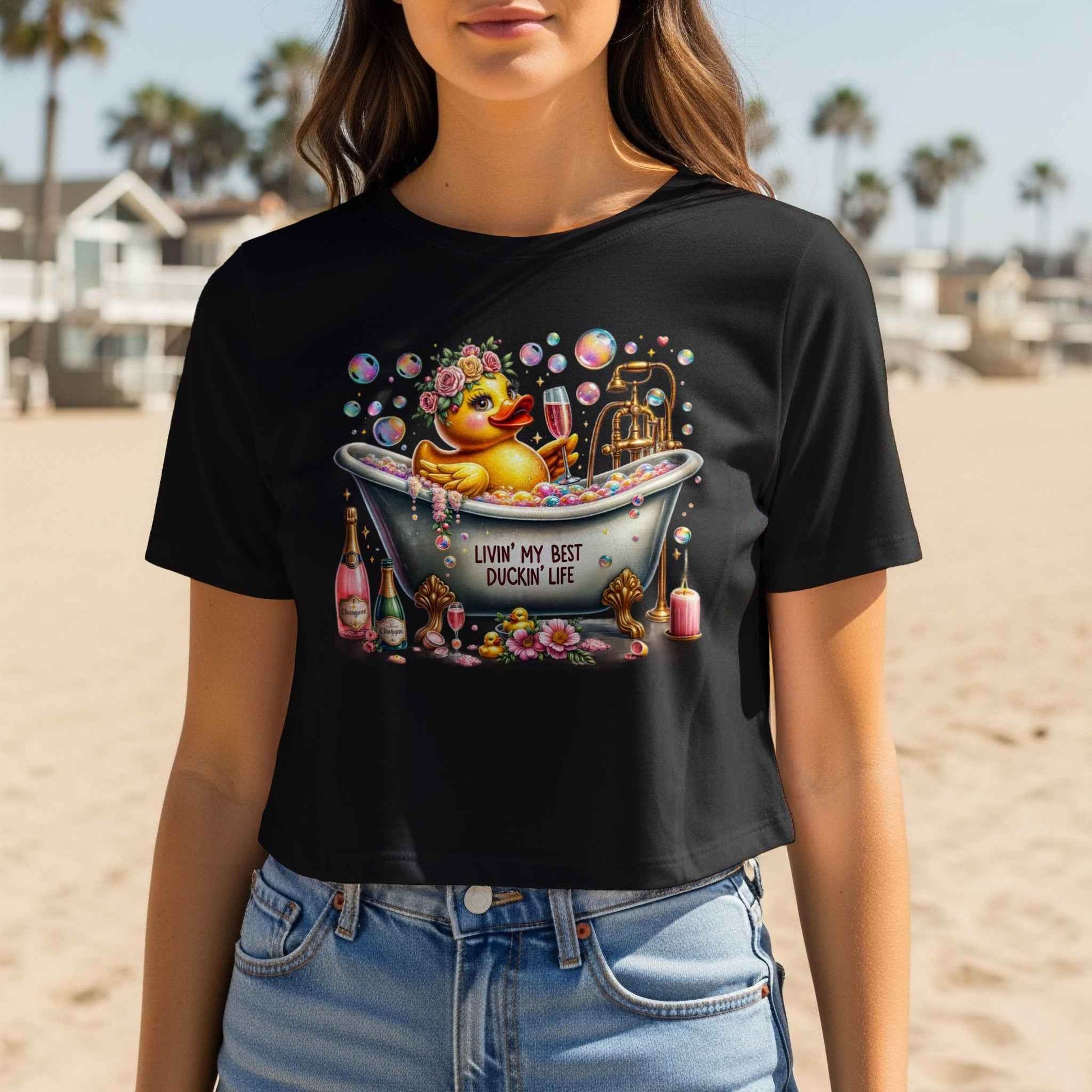 Duck In Bathtub Halftone T-Shirt Design Digital - halftone PNG for T-shirts – Sue Opperman Halftones