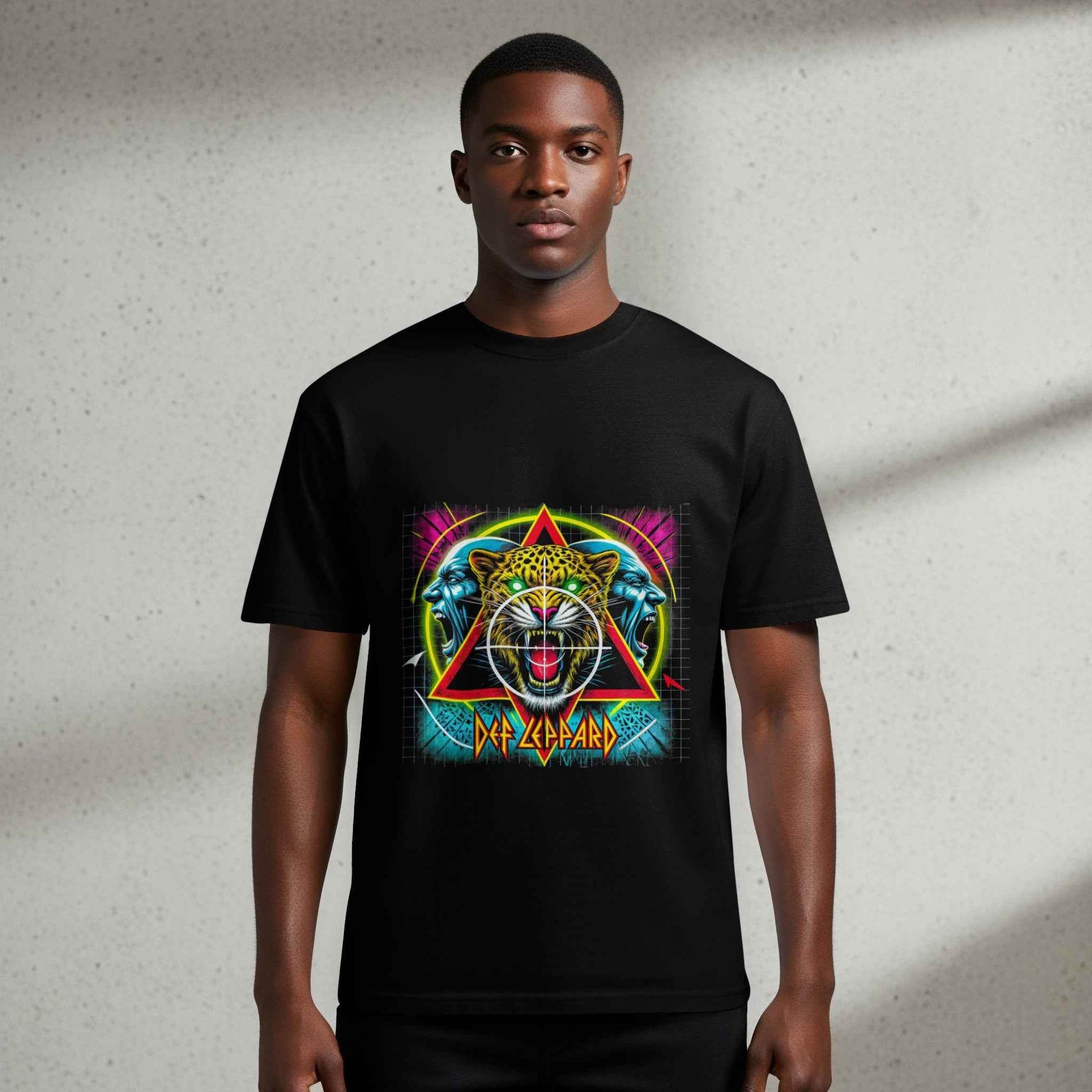 Leopard with Faces Music Band Digital Halftoned T-Shirt Design - halftone PNG for T-shirts – Sue Opperman Halftones