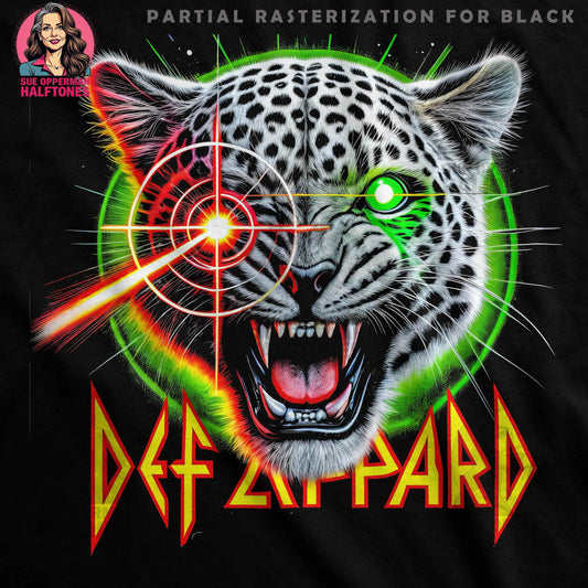 Def Leppard Animal Band Halftone Digital Halftoned T-Shirt Design - halftone PNG for T-shirts – Sue Opperman Halftones