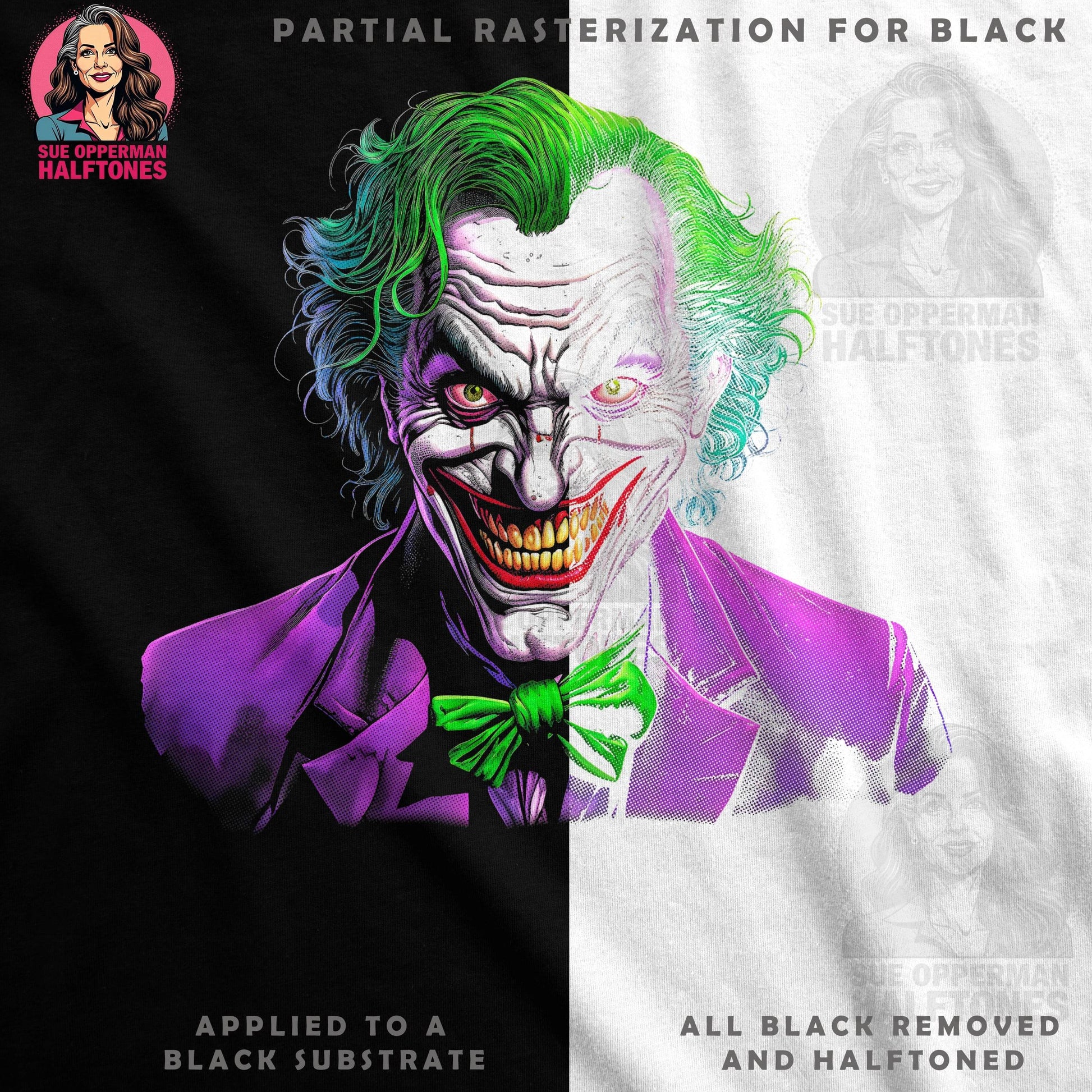 Joker Inspired Halftone T-Shirt Design - halftone PNG for T-shirts – Sue Opperman Halftones
