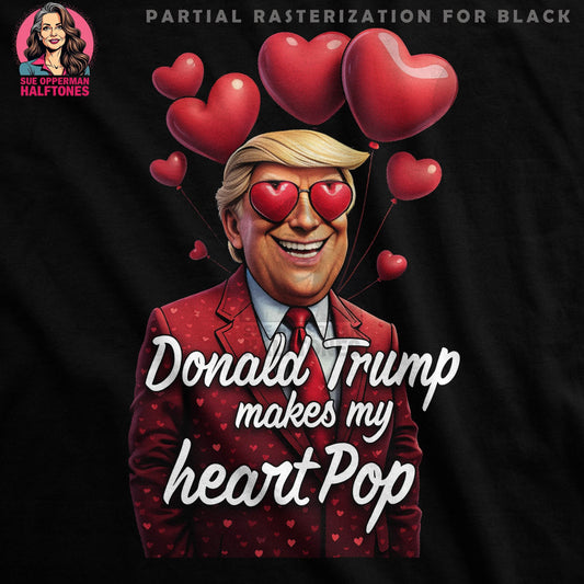Valentines Donald Trump Halftone T-Shirt Design - halftone PNG for T-shirts – Sue Opperman Halftones